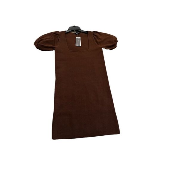 NWT French Connection Baby Soft Puf sleeve Bodycon dress Medium MSRP $187 - Picture 5 of 9